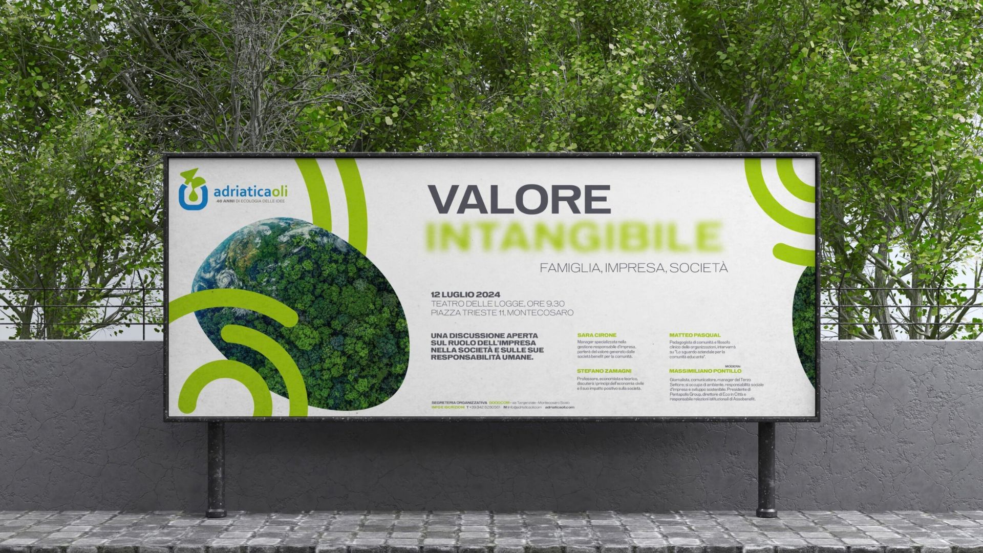 Cartellone Valore intangibile per i 40 anni di Adriatica Oli