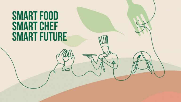Grafica Smart food, smart chef, smart future dello stand APCI a Host Milano