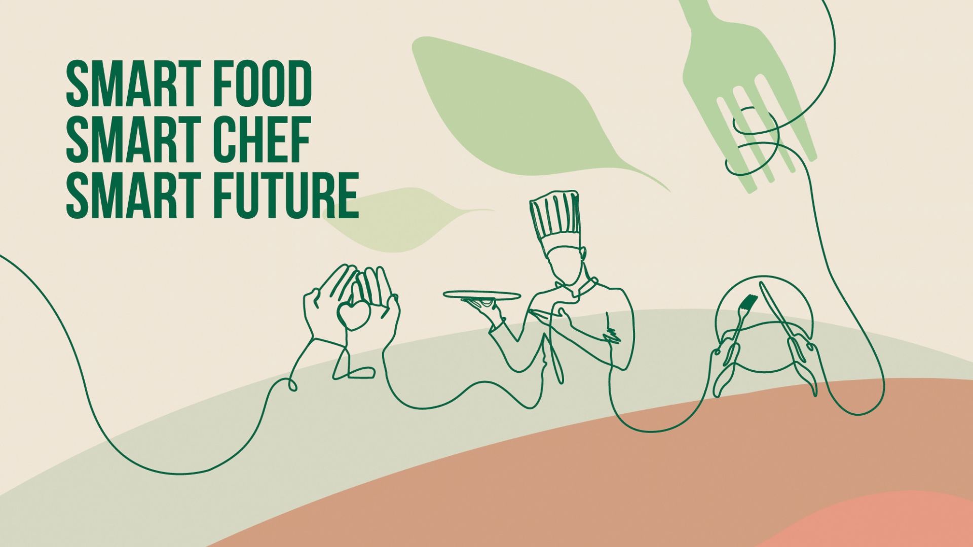 Grafica Smart food, smart chef, smart future dello stand APCI a Host Milano
