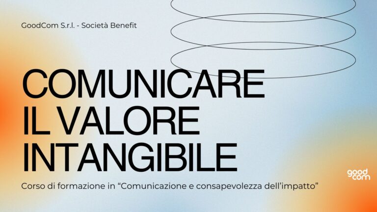 Copertina del corso Comunicare il valore intangibile di GOODCOM