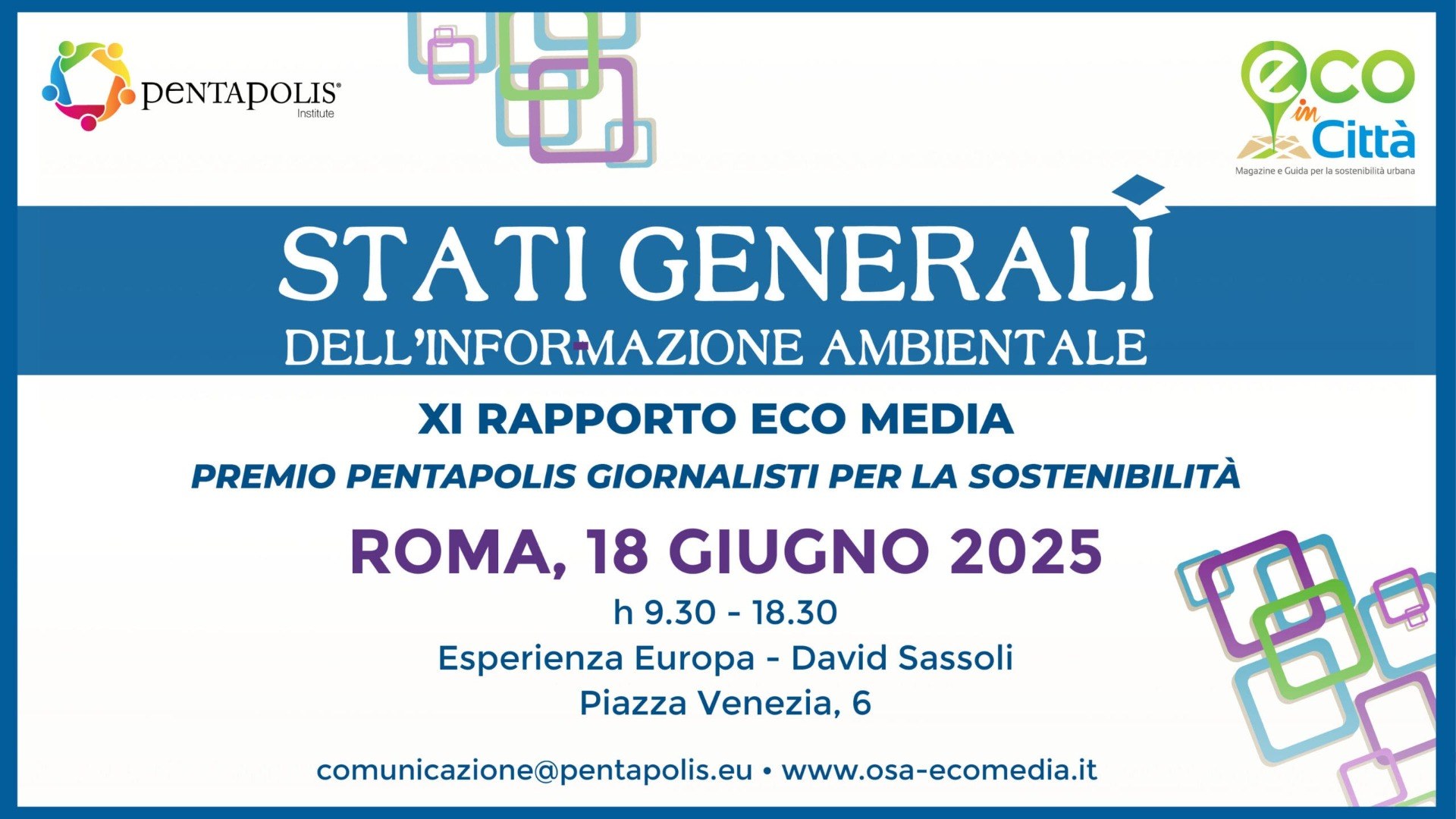 PREMIO PENTAPOLIS GIORNALISTI PER LA SOSTENIBILITÀ