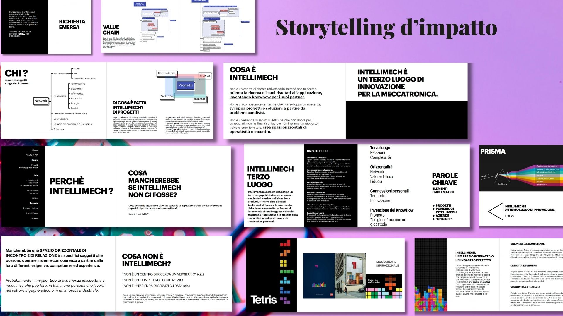 Slide di storytelling d'impatto realizzate per Intellimech