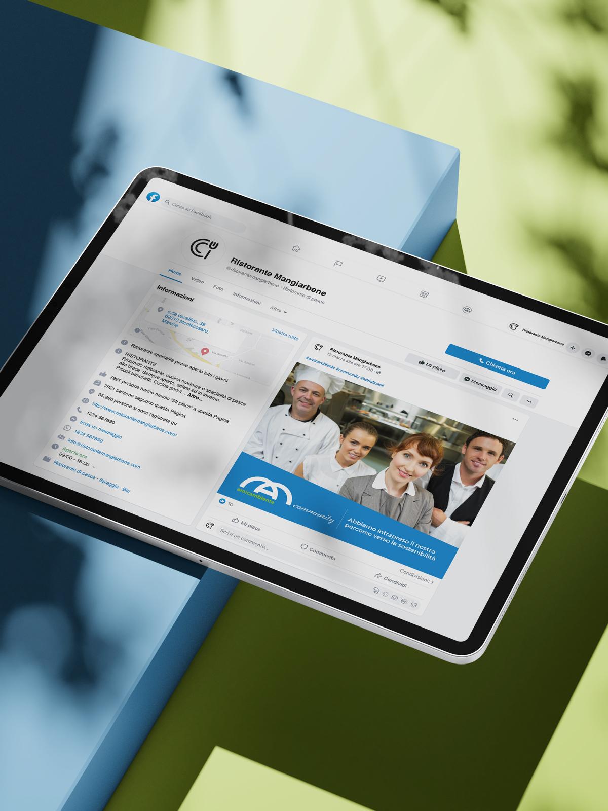 Il sito Amicambiente su tablet