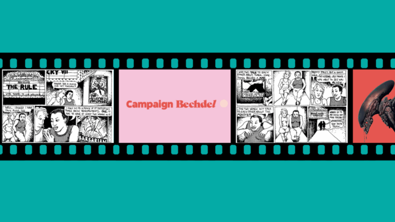 Pellicola con le vignette di Alison Bechdel da cui nasce il test di Bechdel
