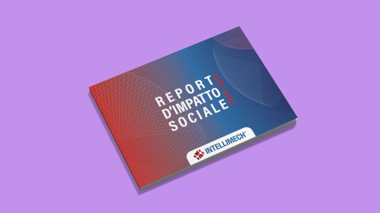 Copertina del report d'impatto sociale di Intellimech