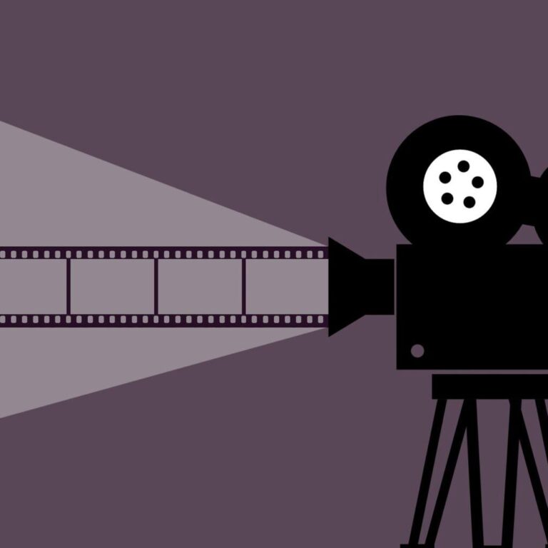 Illustrazione di un proiettore cinematografico, per gli spot sul rispetto del pianeta