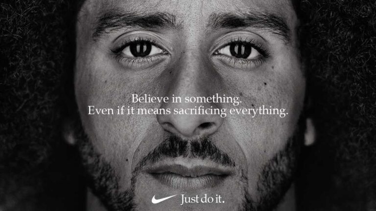 Pubblicità Nike Believe in something, esempio di brand activism