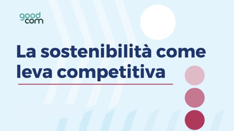 Grafica GOODCOM La sostenibilità come leva competitiva, oltre la rendicontazione ESG