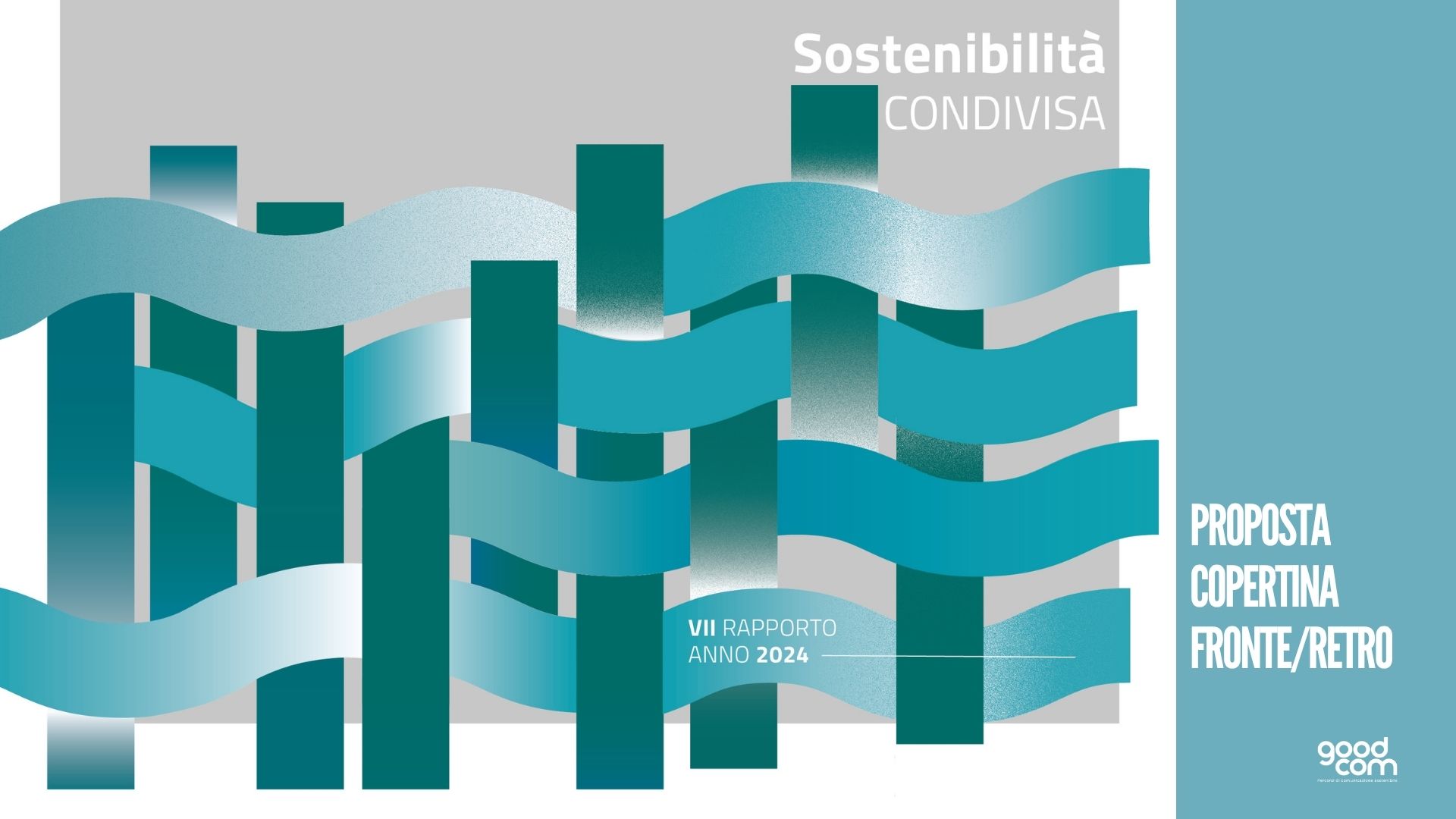 Proposta di copertina del rapporto Sostenibilità condivisa, esempio di storytelling d'impresa